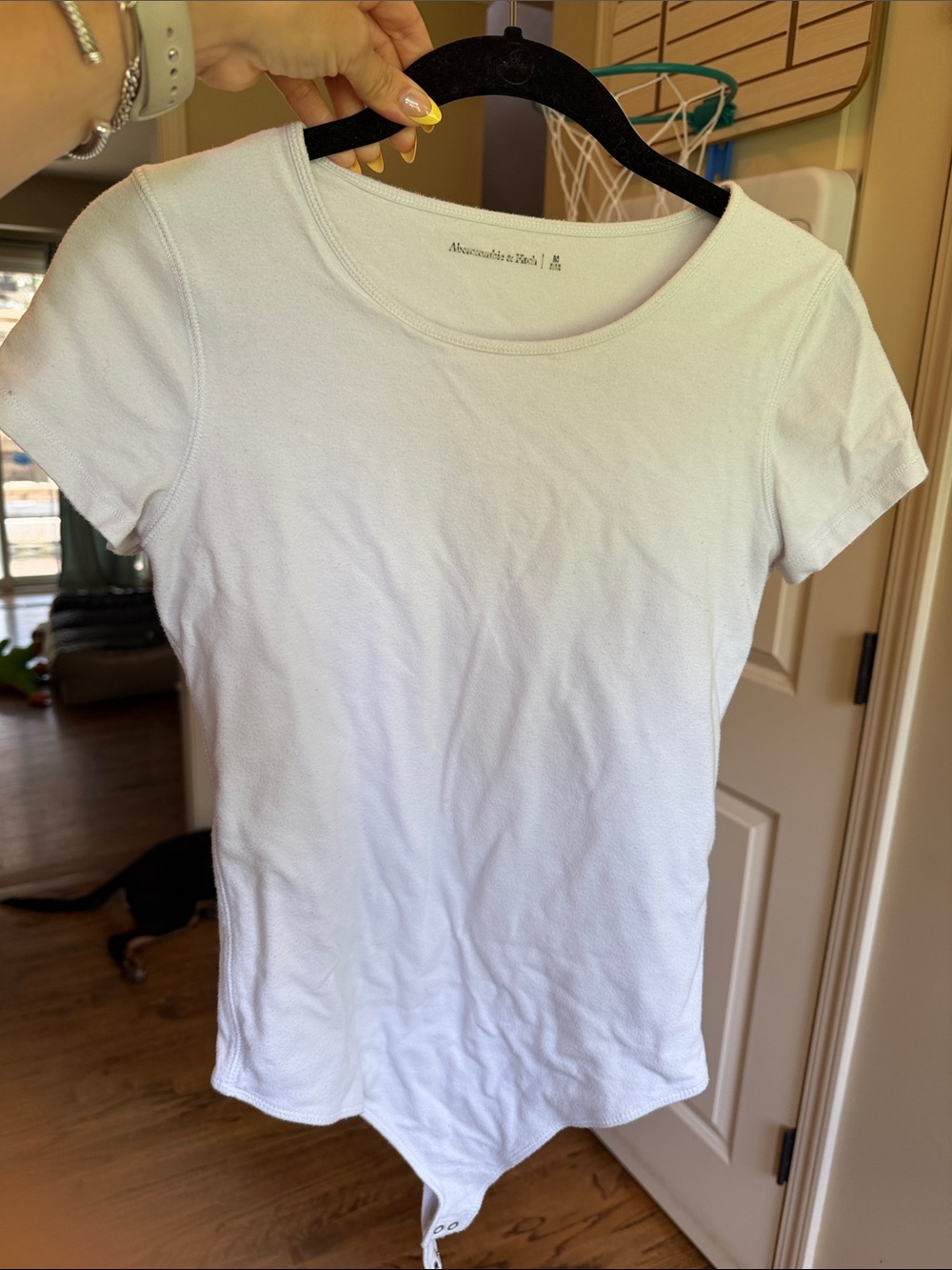 Abercrombie Scoop Neck Short Sleeve Bodysuit